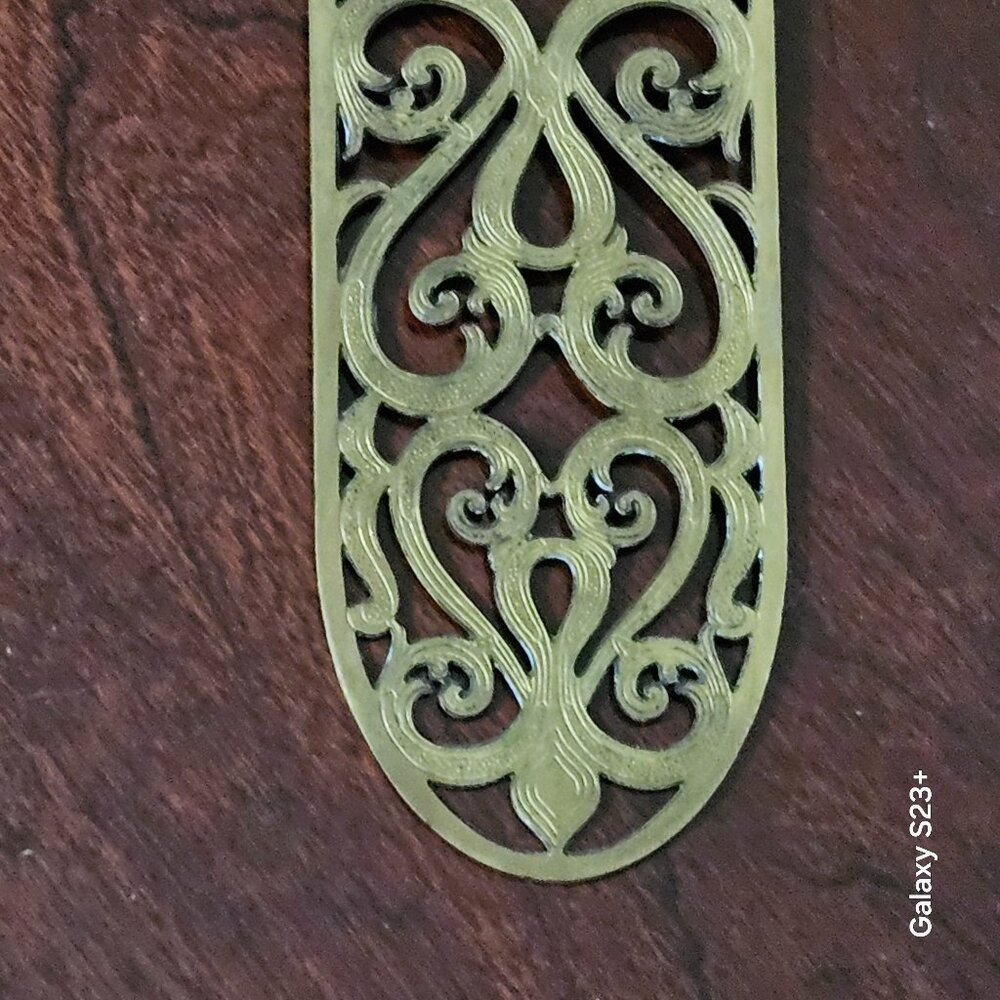 RARE LUXURY JAY STRONGWATER TOPAZ FLEUR DE LIS BOOKMARK DESK ENAMEL CRYSTAL - Picture 5 of 12